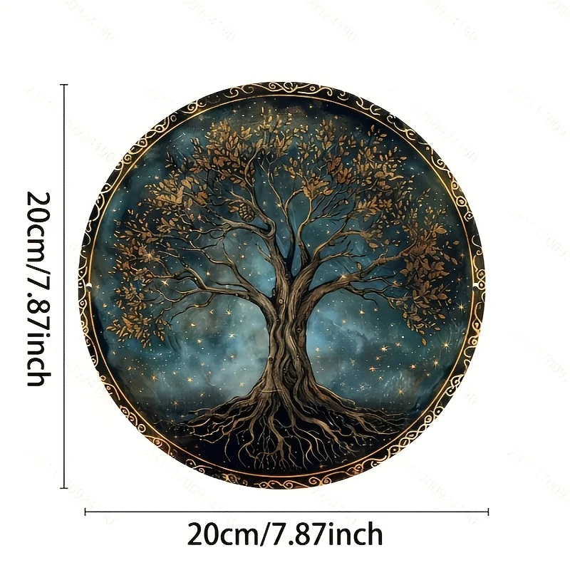 Tree of Life, Vintage Celebration  Wall Decor, Suitable for Indoor or Outdoor Use, Home Decor Tin Painting, Fun Wall Art for Hom
