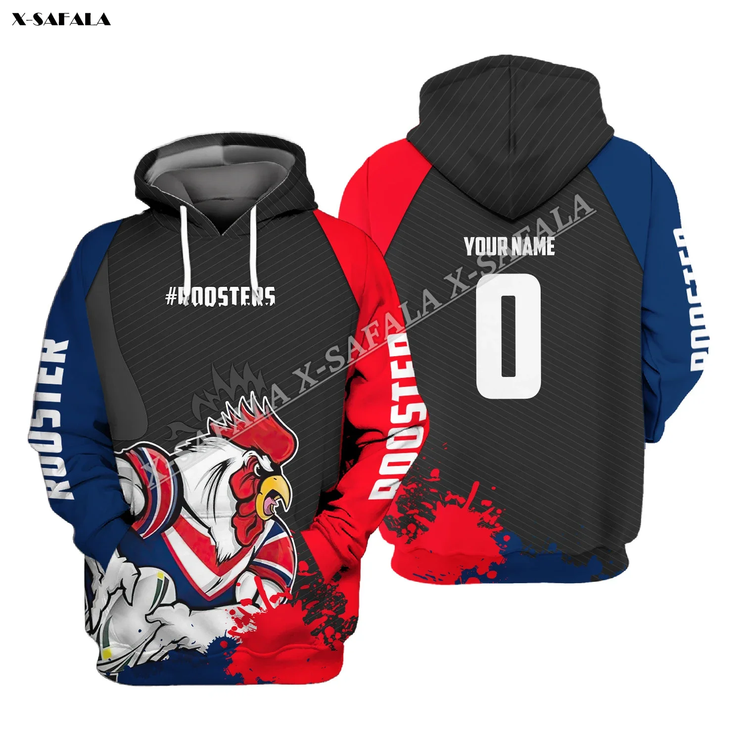 Australia Rugby Rooster Custom Child Kid Fans 3D Full Print Hoodie Men's Adult Outwear Shirt Pullover Sweatshirt Casual Jacket