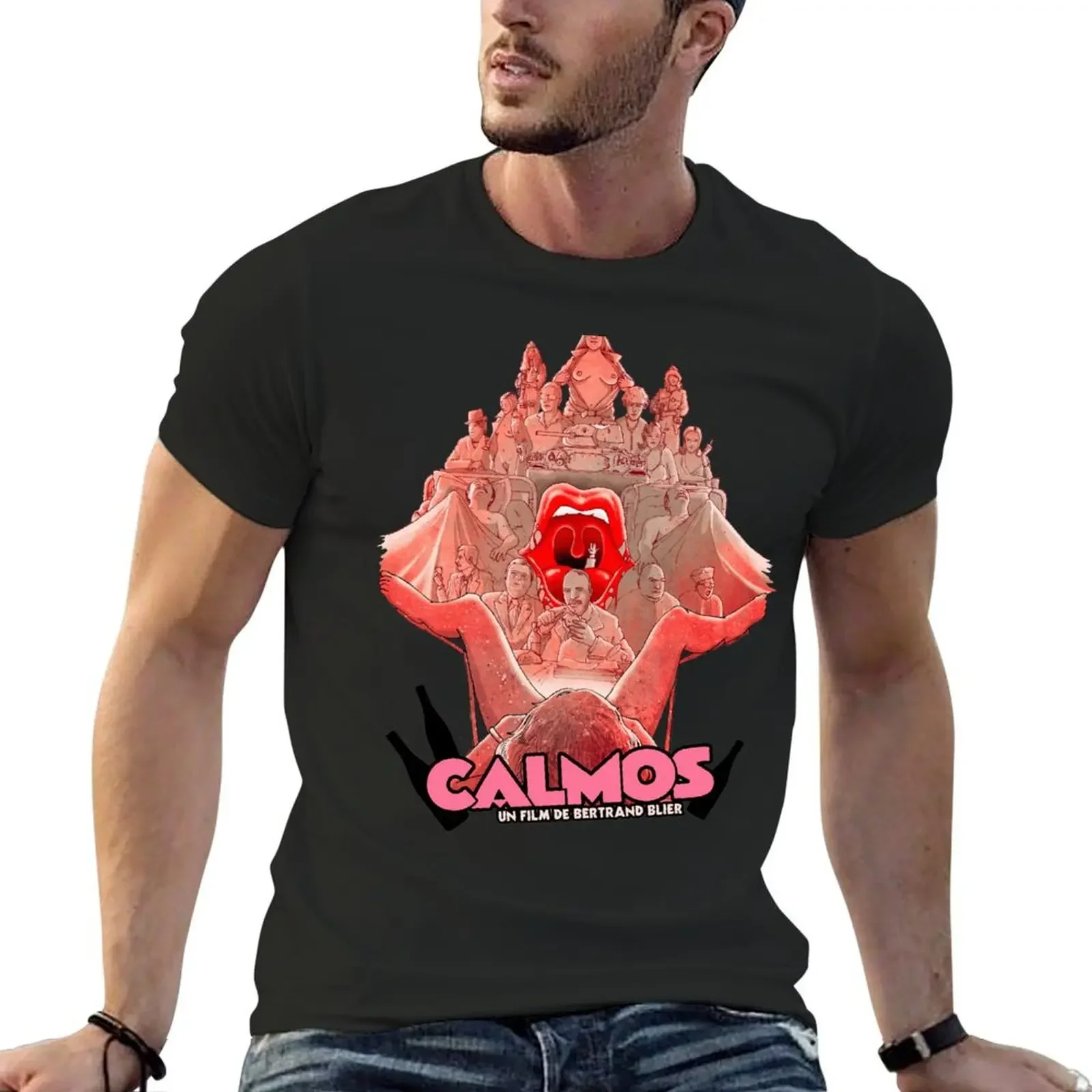 CALMOS T-Shirt anime figures tees rapper graphic tees essential t shirt mens graphic t-shirts hip hop