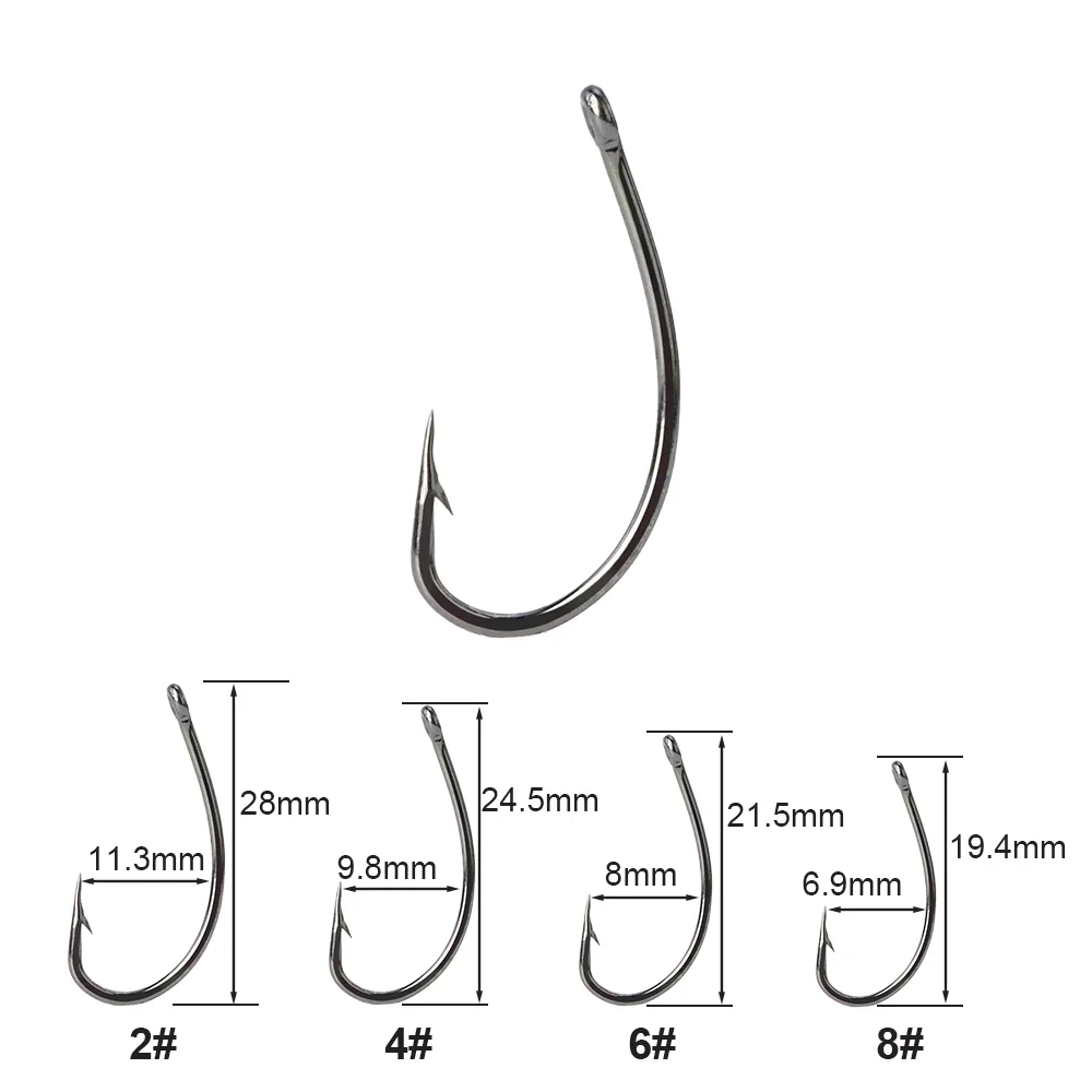 Hirisi 6pcs Carp Fishing Hair Rig Fish Hook Set Ready Made Tied Rigging With Fishing Line Boilie Hook Fishing Accessories