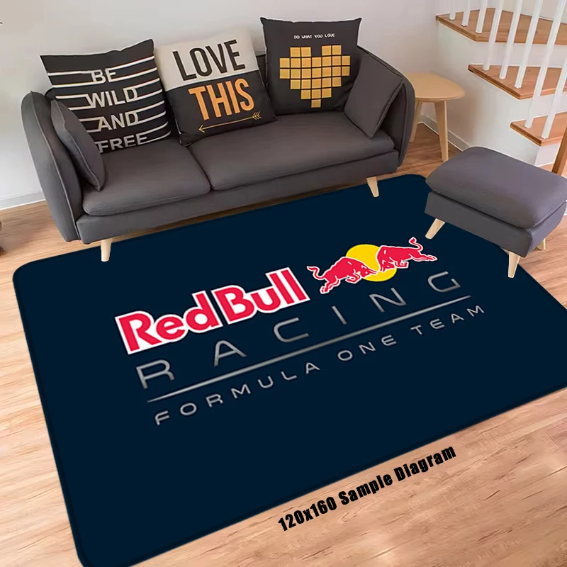 Bedside Mats Flannel Corridor Rugs Foot Carpets Entrance Red Bulls Doormat Floor Carpet Anti Slip Mat Home Kitchen Hallway Decor