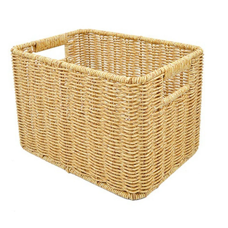 

Storage Basket Hand-Woven Rattan Wicker Basket Various Item Arrangement Nesting Basket L