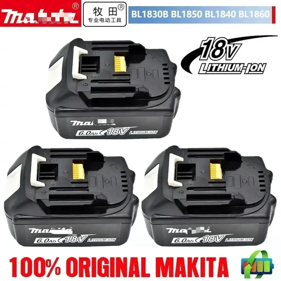 Makita 18V 6.0Ah Battery BL1860 Rechargeable Battery 18V Replacement Power Tool Battery For Makita BL1815 BL1860 BL1840