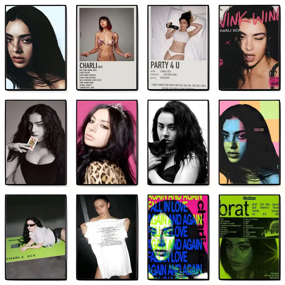singer pop C-Charli XCX Poster High-definition Art Sticker Self Adhesive Waterproof Home Decoration