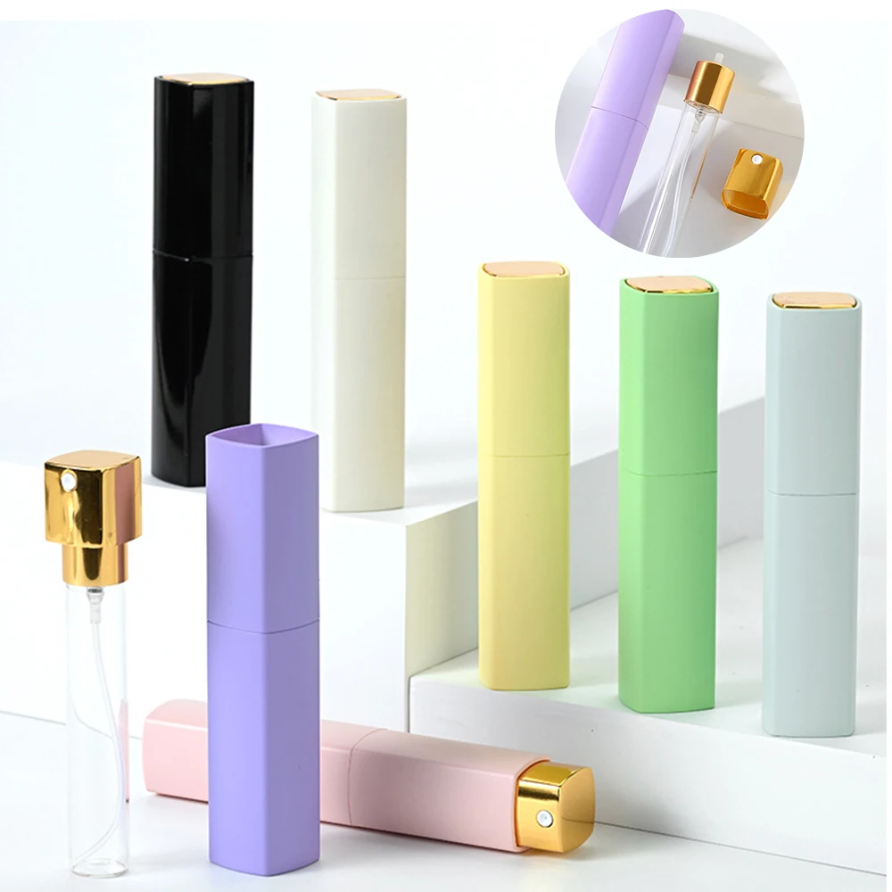 New Hot 10ML Square Rotating ABS Perfume Atomizer Portable Refillable Fine Mist Spray for Cosmetic Oral Care Fragrance Container