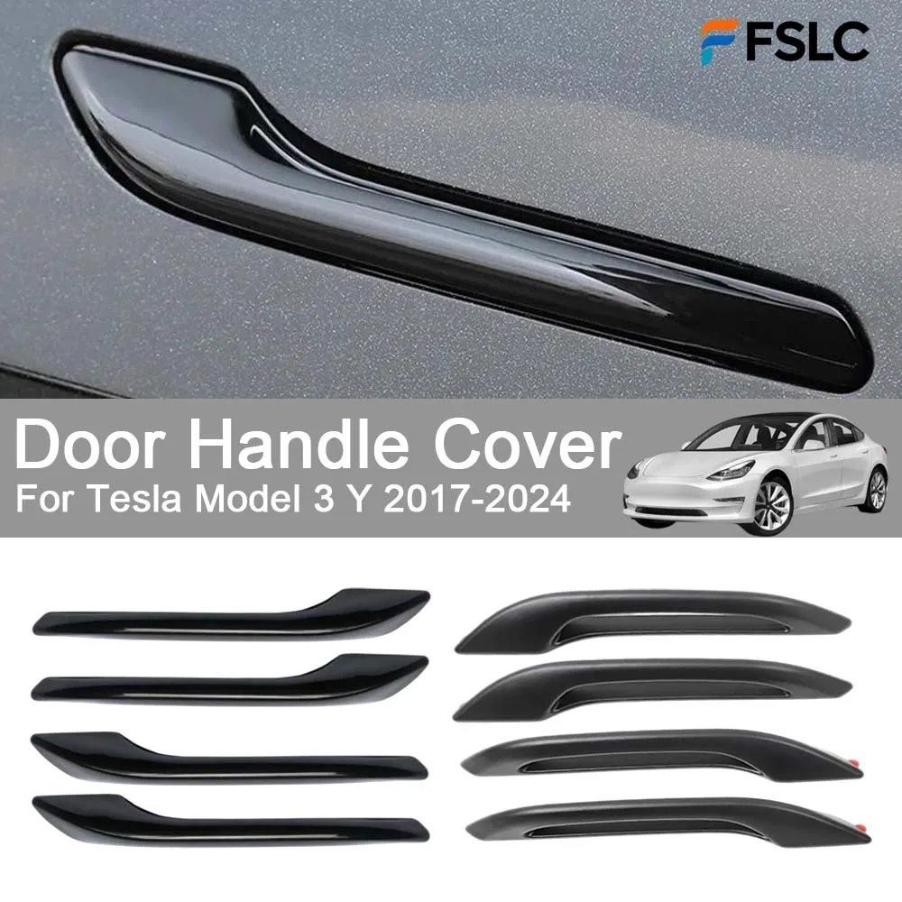 

Cars Accessories Door Handle Cover For Tesla Model 3 Y 2017-2024 Car Exterior Decoration Styling Upgrade Modify A Car