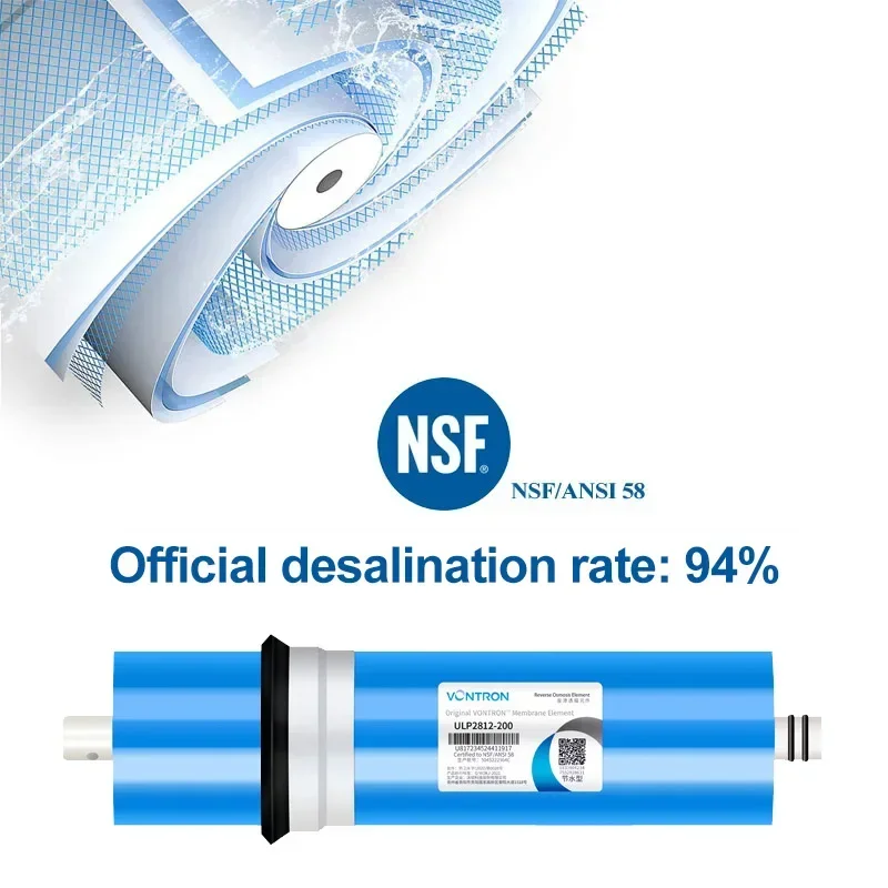 Original Vontron RO Membrane 200GPD Universal-Ersatzfilter für Haushaltswasserreiniger Modell 2812-200 – Detail 2