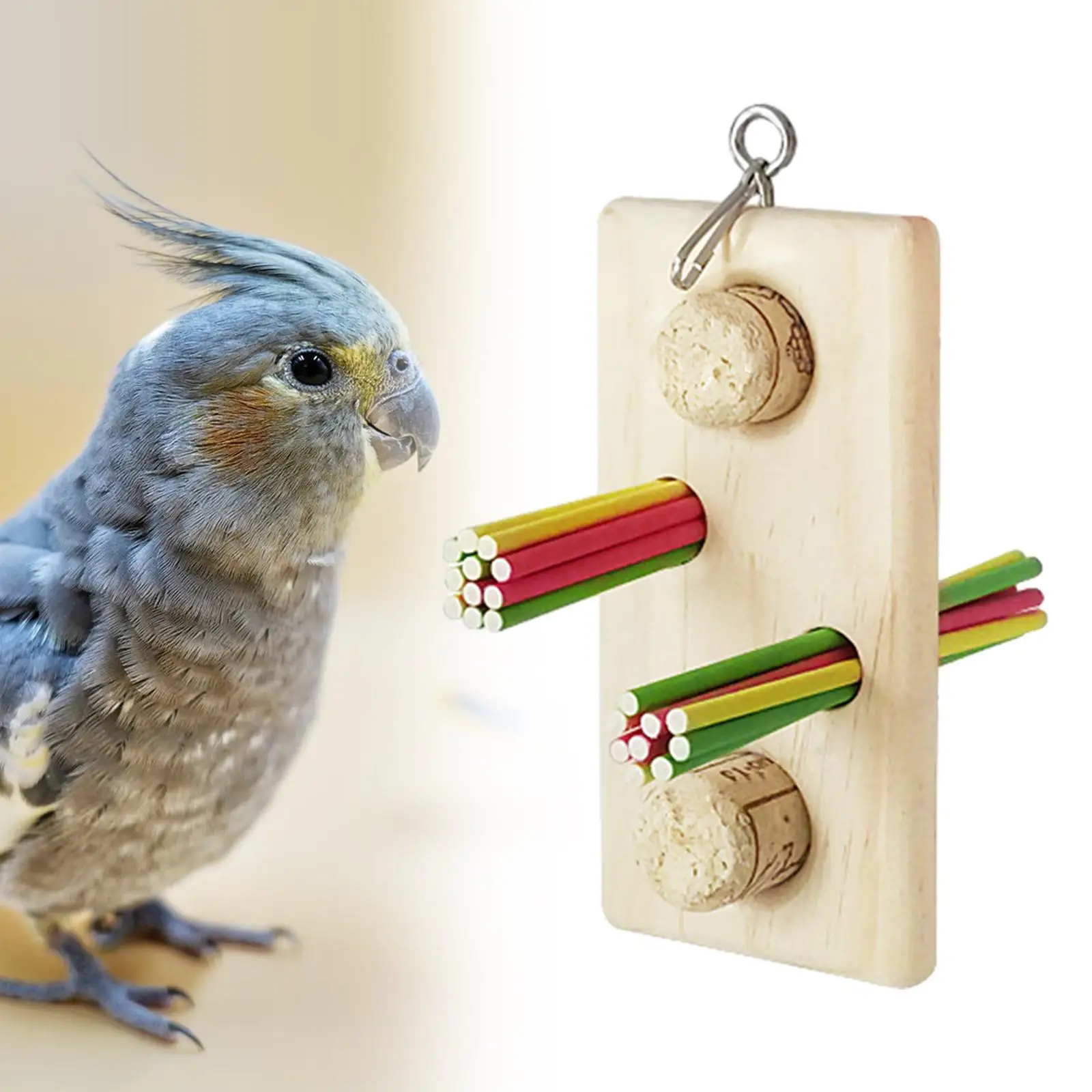 Parrot Chewing Toys Cage Bite Amazon Parrots for Conures Budgerigar Finches Tearing Bird Cage Accessories Hanging Chewing Toy