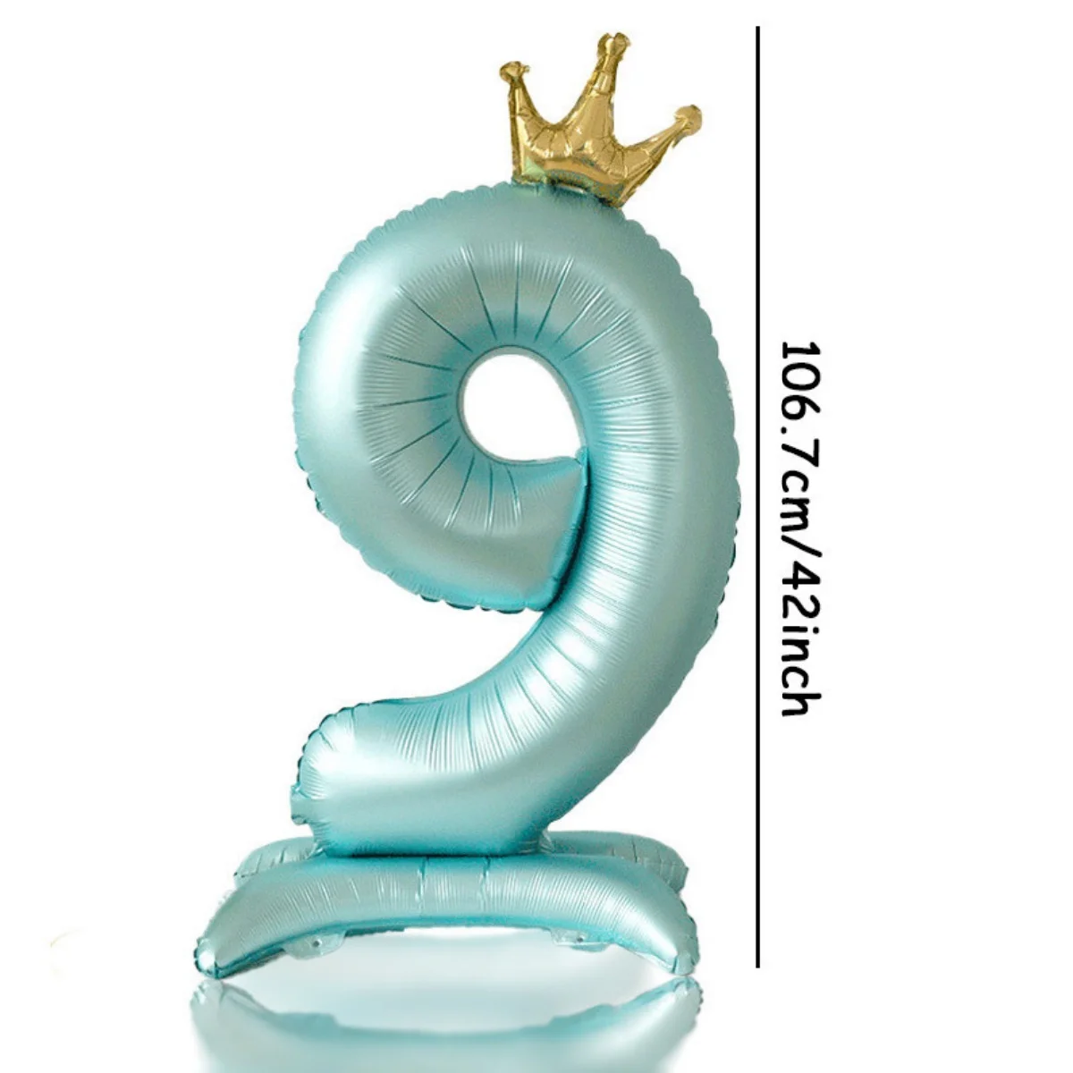 42 inch 0-9 blauw, roze kroon nummer ballonnen prinses thema gelukkige verjaardag partij kinderen volwassen baby shower globos jubileum decor
