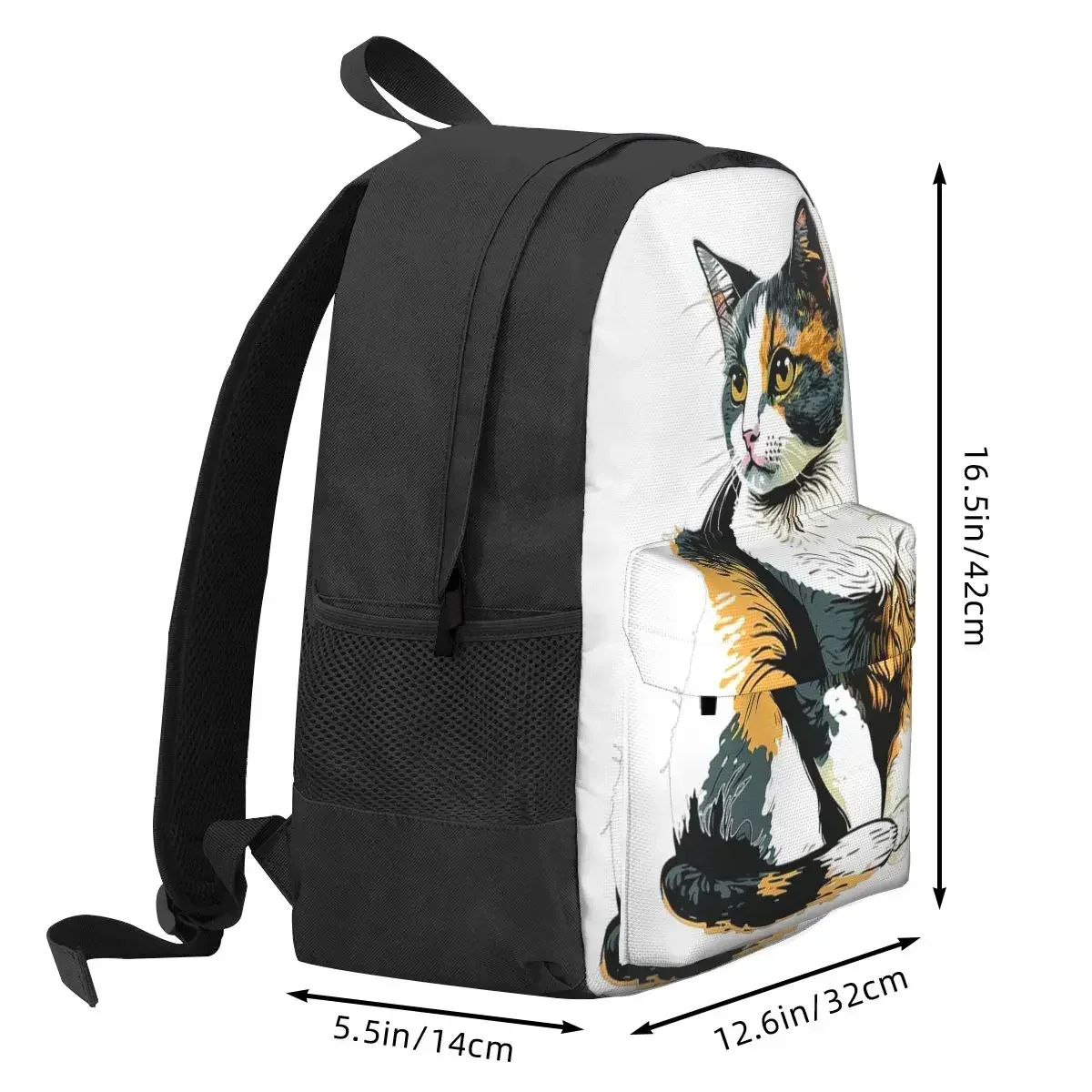 Cute Calico Cat Backpacks Boys Girls Bookbag Students School Bags Cartoon Laptop Rucksack Shoulder Bag Large Capacity
