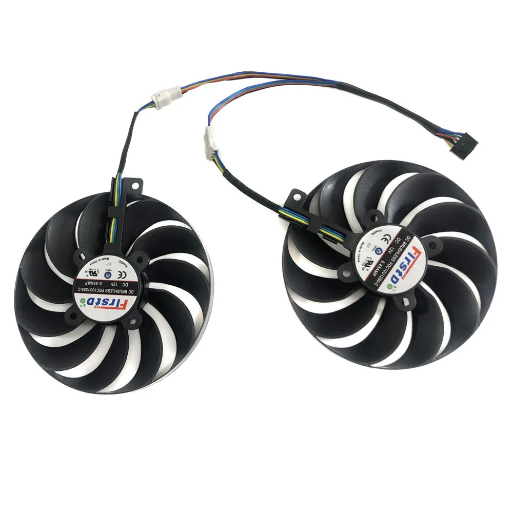 Gpu vgaクーラーピース/セット,FDC10U12S9-C,ASUS DUAL RX 5500 XT RX5500XT 08G EVO,新品,ビデオカード,冷却ファン