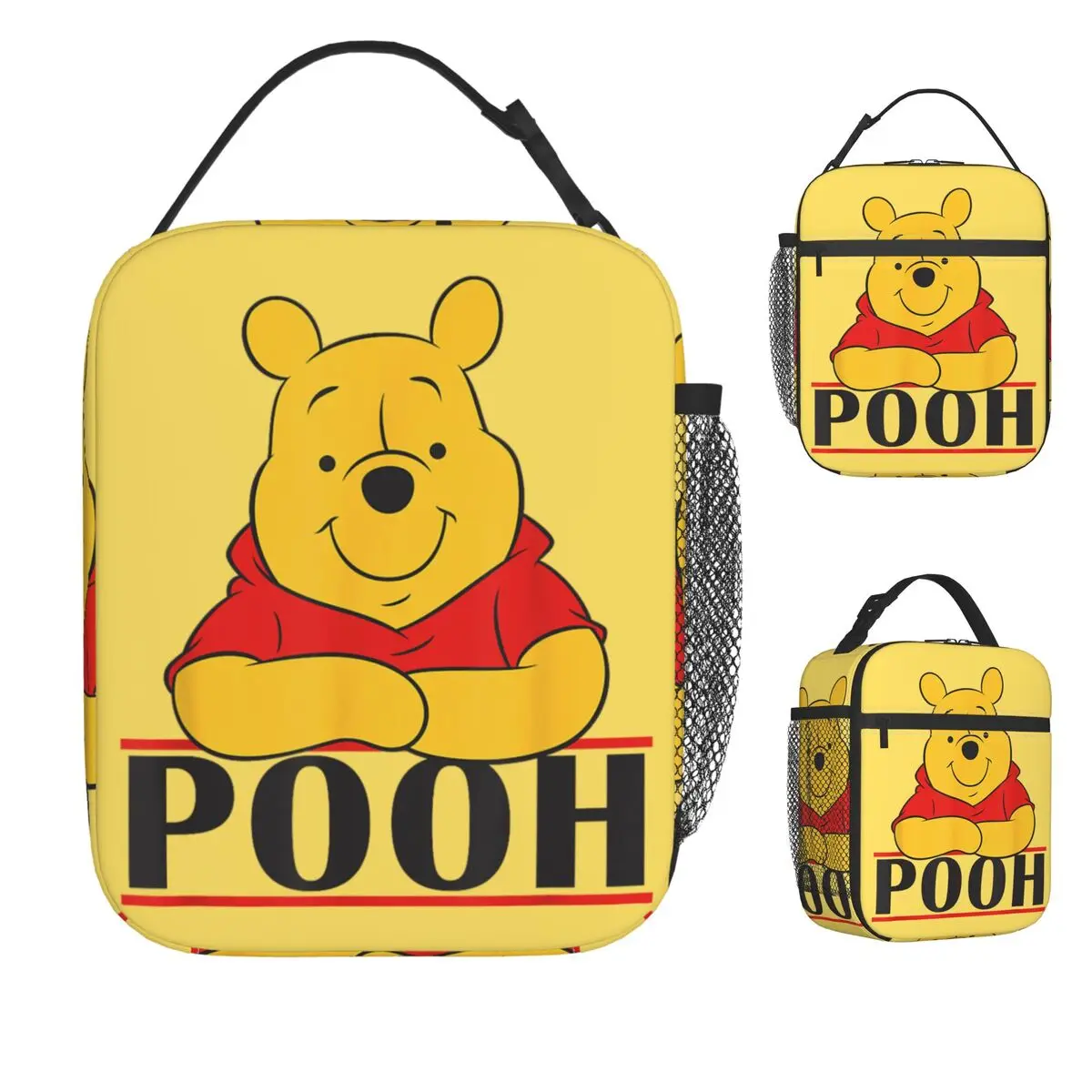 

Винни Пух POOH Сумка для обеда Пляжная коробка для обеда для девочек Забавные графические термосумки для обеда Оксфордская сумка-холодильник