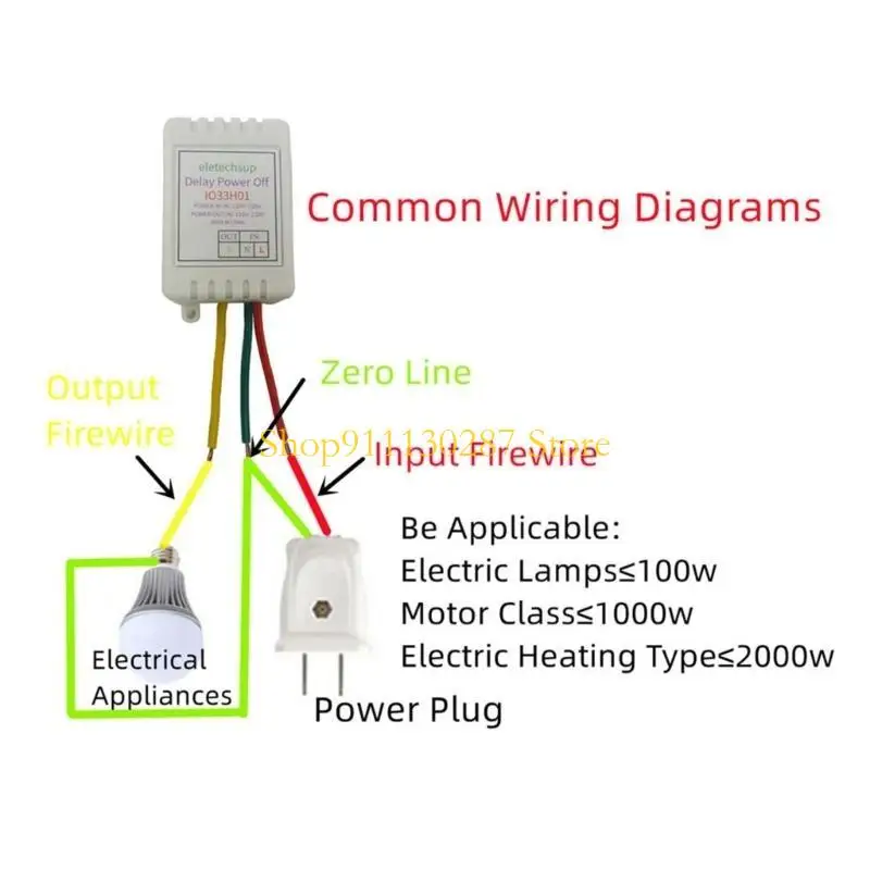 

J1HC AC110V 220V Power-ON Delay Relays Switchs 50mm Wires,for Exhaust Fans Lamps