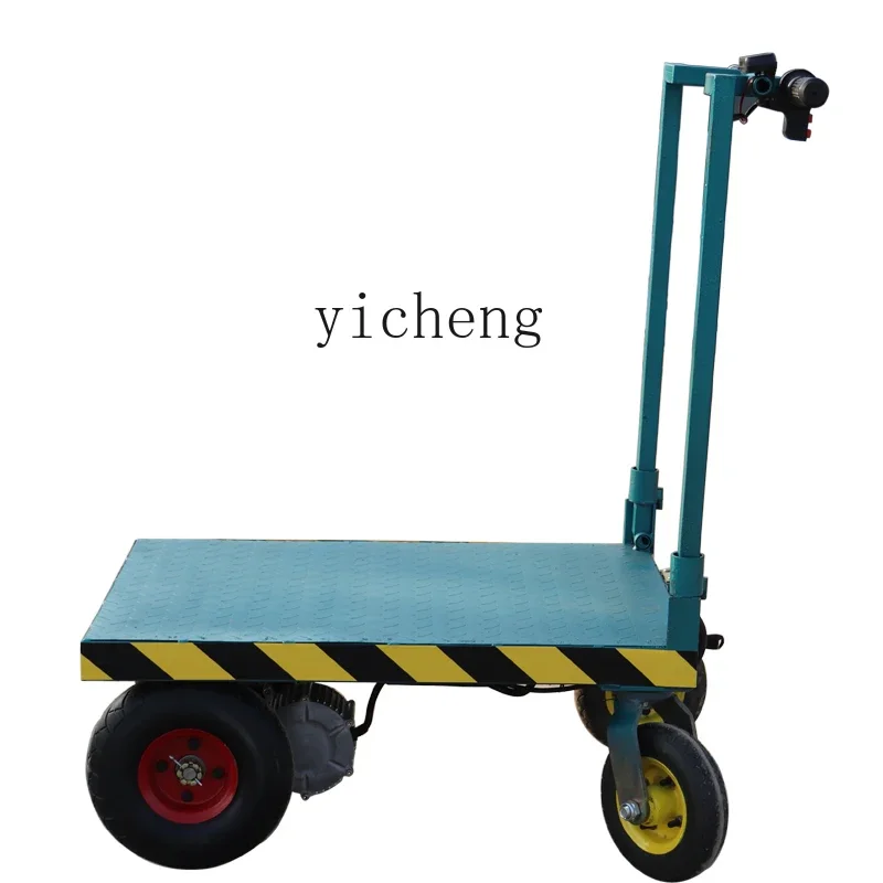 TQH Electric Flatbed Truck Load King Folding Elevator Truck Pulling Tiles Portable Construction Site Battery Car