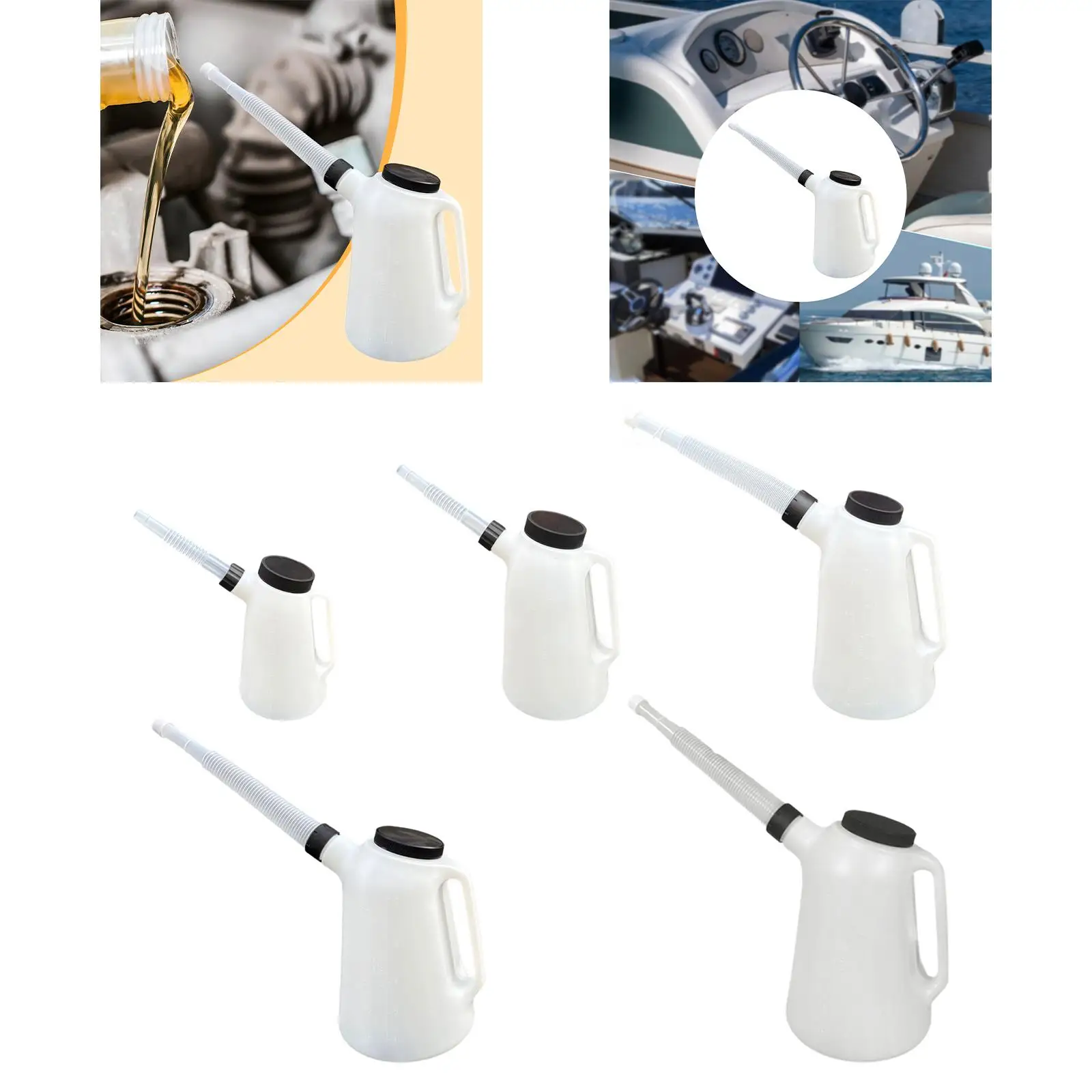 

Канистра для моторного масла с длинным носиком, из полипропилена, многофункциональный дозатор с ручкой и мерной шкалой для автосервиса и использования в автомобиле