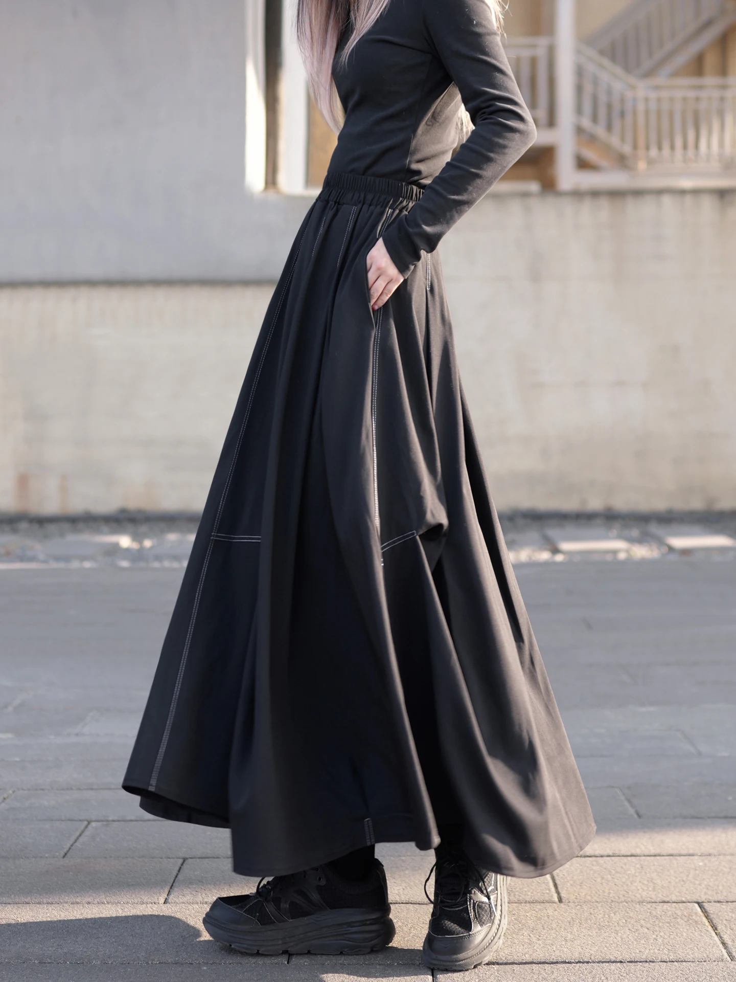 

Асимметричная юбка миди с высокой талией Bla, уникальный дизайн, А-силуэт, для женщин, из полиэстера, в уличном стиле