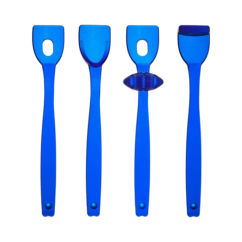 4PCS/set Tongue Muscle Trainer for Adults Kids Mouth Muscle Rehabilitation Training Plastic Lip Tongue Training Spoon Talk Aid