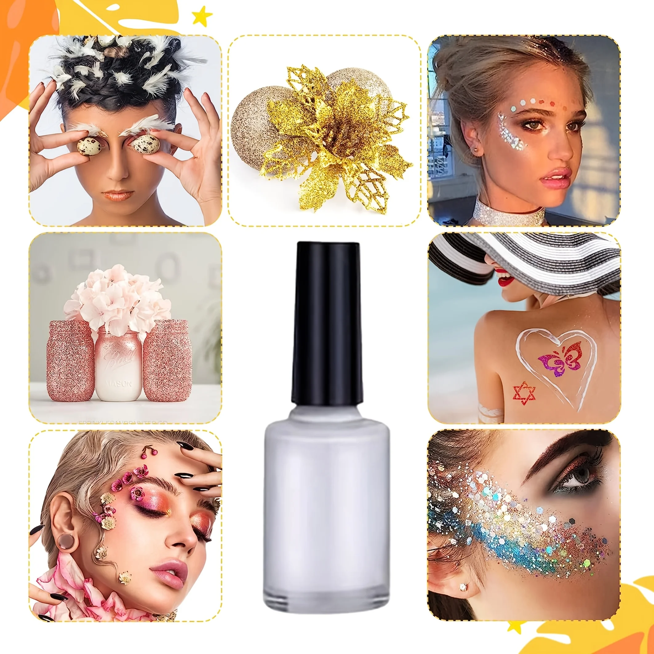 EYIR 8-Color Glitter Tattoo Se - đánh giá và giá Body Jewelry Glue