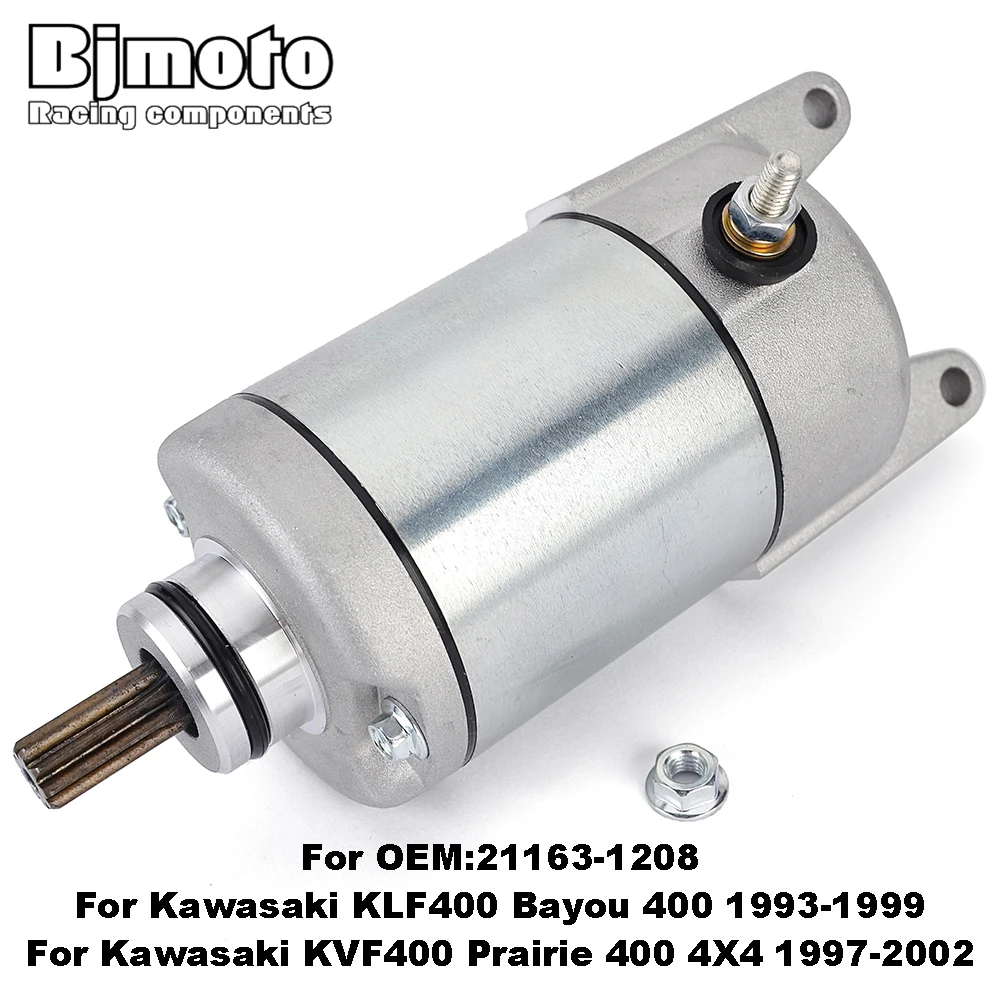 Motor de arranque para kawasaki klf400 bayou 400 kvf400 prairie 400 4x4 21163-1208 para adly atv 300u ii sport crossroad 400 supermoto