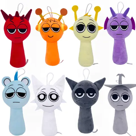 Sprunki Plush Toys Sprunki Plush Doll Sprunki Game Cartoon Pillow Kids Birthday Gifts Stuffed Dolls Christmas Gift