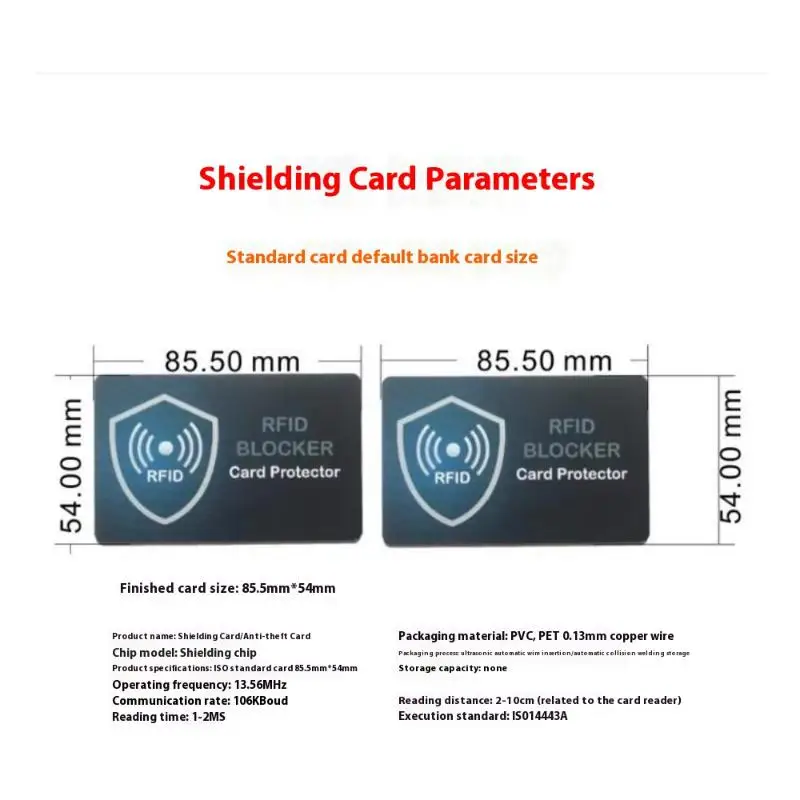 신용카드용 보안 슬리브, RFID 직불/ATM 카드 소지자 차단기, NFC 신호 차단 1/5개