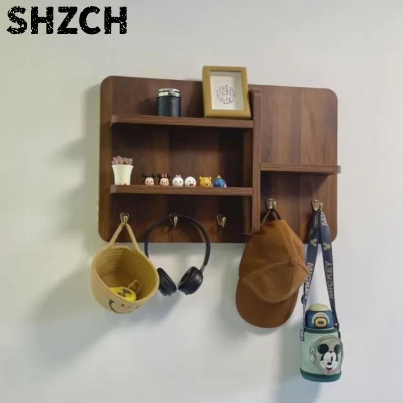 Solid Wood Electric Meter Box Simple Antique Style Distribution Box Renovation Storage Rack Electric Switch Box With Rack ZI916