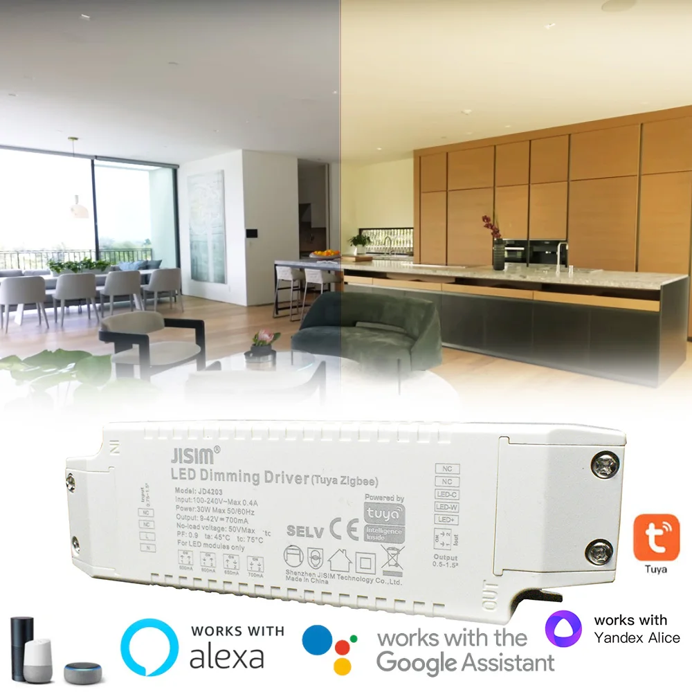 3.0 Zigbee Driver LED for Dual Color 2700K/6500K Cuurent Selectable Smart Transformer Bluetooth Compatible Alexa Yandex Alice