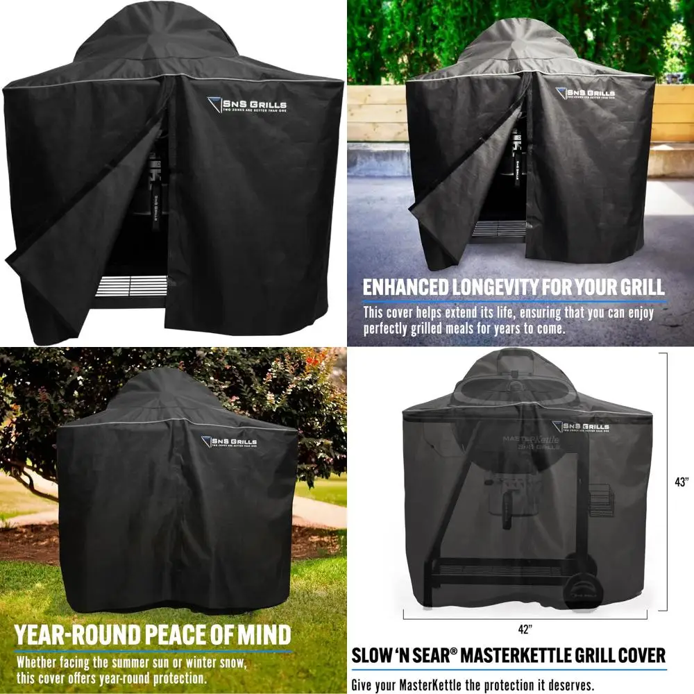 

SnS MasterKettle 22 Grill Cover - Waterproof & UV Protection for Slow ‘N Sear Grill