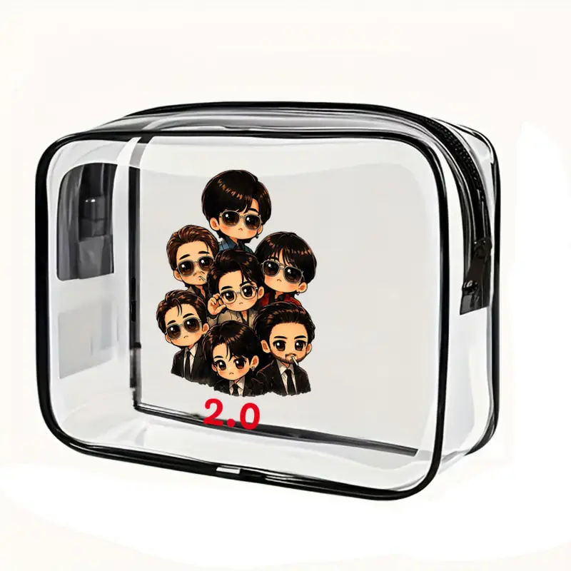 Pvc Waterproof Toilet Bag Arirang 2.0 World Tour 2026 Transparent Storage Bag Kpop Fan Gift Fashion Travel Beach Makeup Bags
