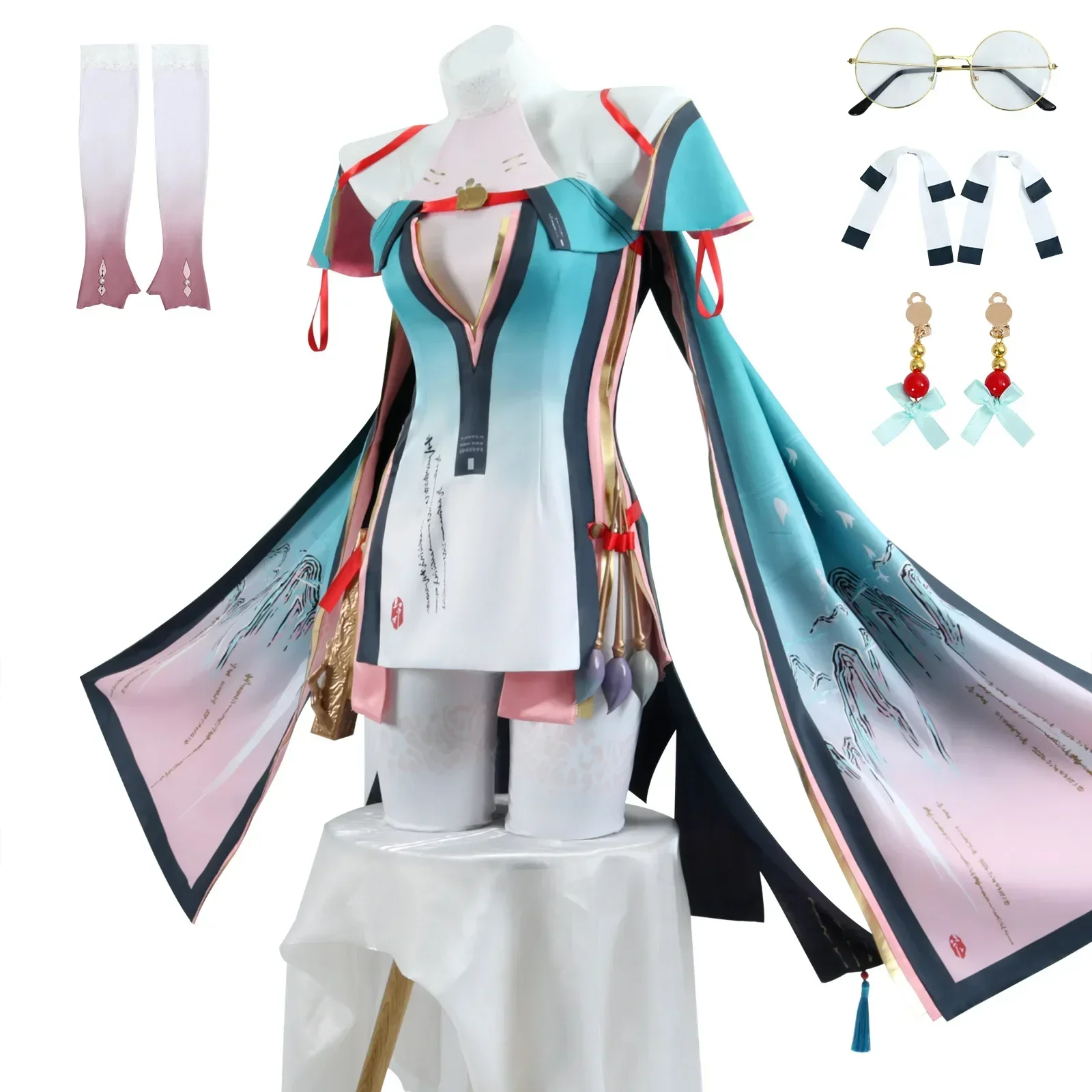 Jogo wuthering ondas zhezhi cosplay traje peruca adereços conjuntos zhe zhi cosplay halloween role play trajes conjuntos