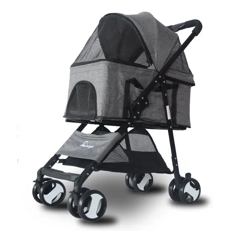 

Wholesale Luxury Pet Stroller Dog Carrier 4 Wheels Pet Dog Stroller For Travel