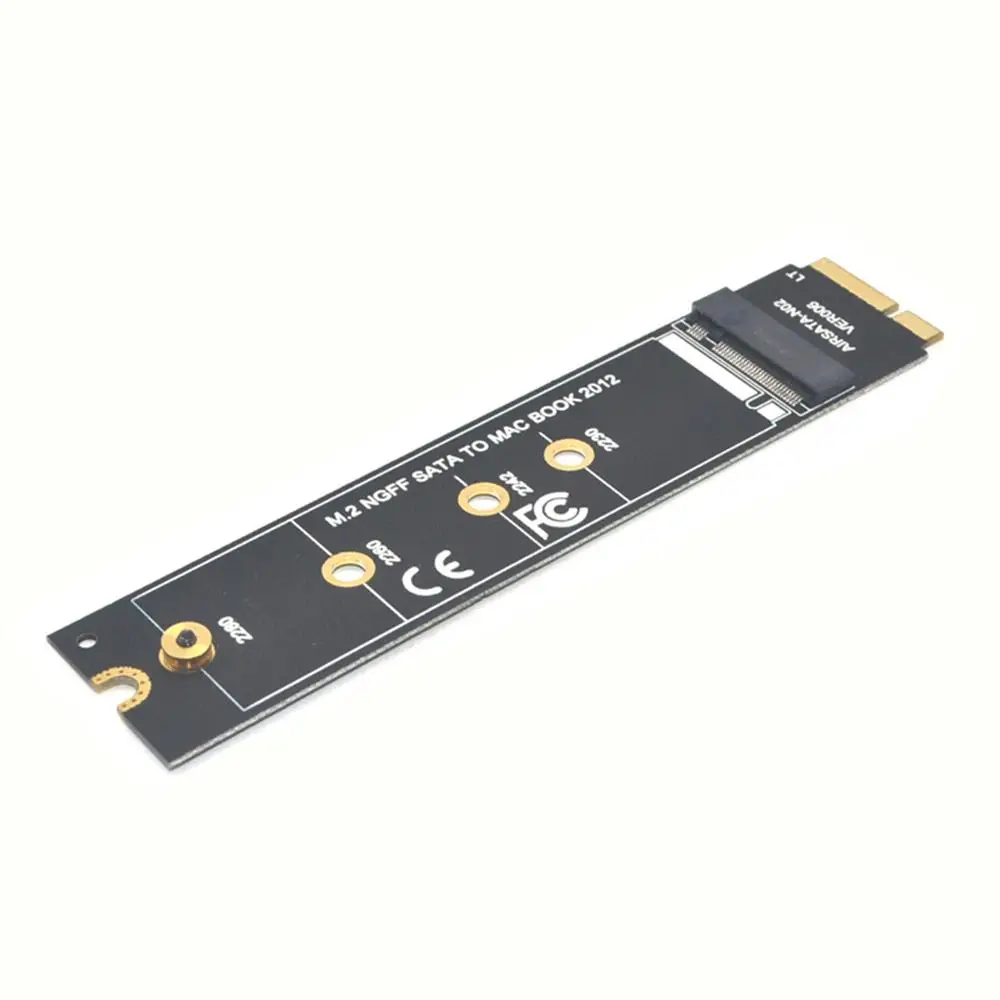 Cartão adaptador para 64G 128G 256G 512G M.2 SATA NGFF SSD para 2012 MacBook Air A1465 A1466 para Apple SSD Adapter Connector Riser Card