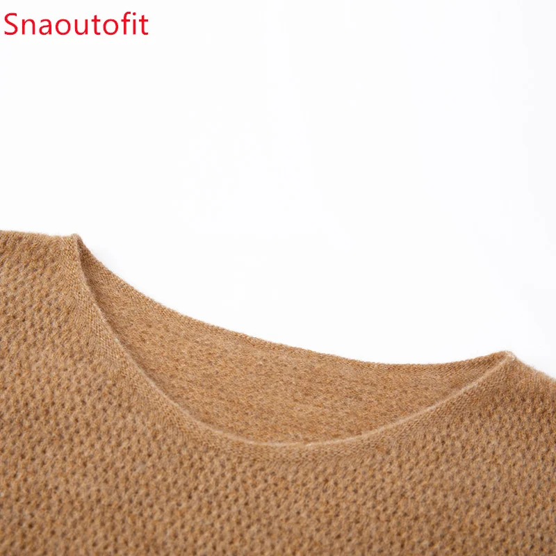 Fashion All-Match Round Neck Knit Sweater 100 Pure Wool Sweater for Women French Style Pullover Show The Beauty of Female Autumn