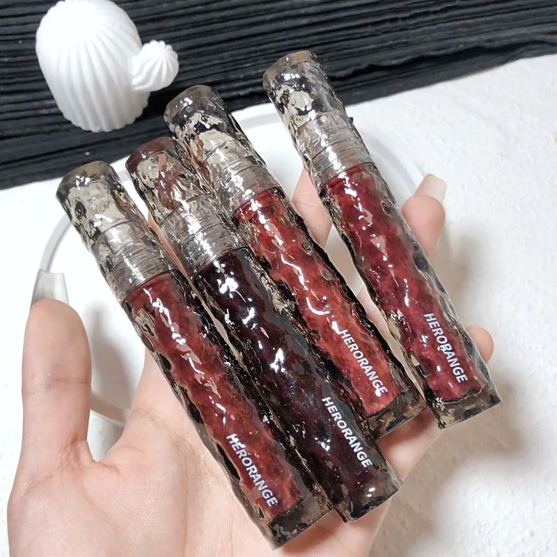 HERORANGE Glacier Rock Mirror Water Glazed Lip Glaze spendet Feuchtigkeit und bildet einen Film, der nicht leicht verblasst. – Detail 14