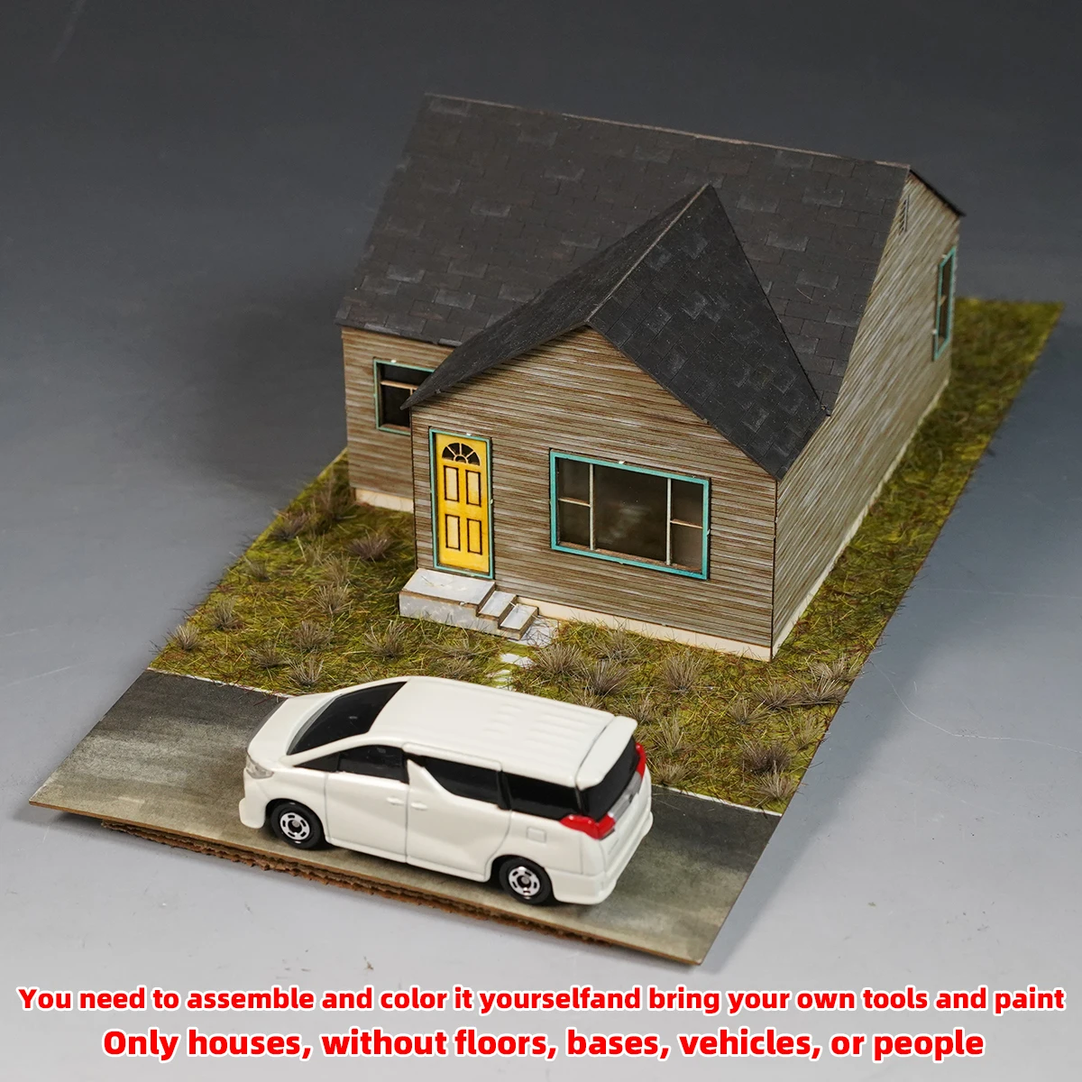 Architekturmodell-Bausatz Sandtisch-Villa Stadtlandschaft Gemeinschaftshaus Europäisches Diorama Maßstabsmodell-Bausatz 1/64 – Detail 1