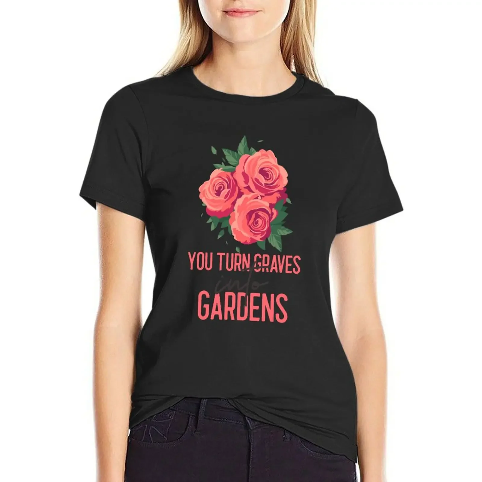 

Graves Into Gardens T-Shirt heavyweights anime clothes Female clothing new edition spring clothes Women 2025