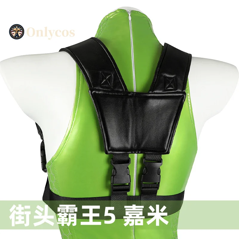 كامي وايت S تأثيري ستريت فايتر 5 زي جلدية اللاتكس بذلة تريت فايتر 5 كوس لعبة أنيمي هالوين لعب دور الملابس