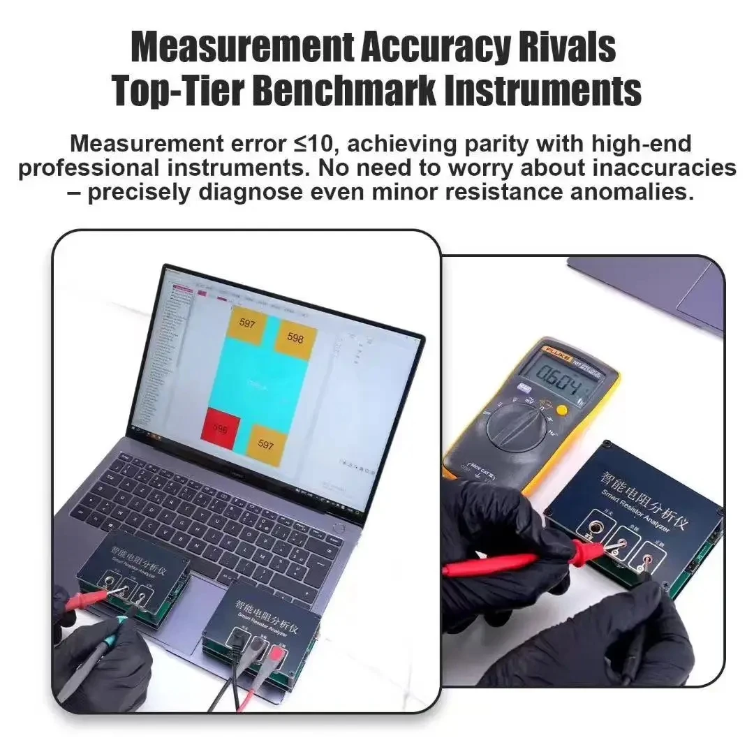 Smart Resistance Fault Analyzer One-Click Measurement Automatic Data Recording for Mobile Phone PCB IC Socket Troubleshooting