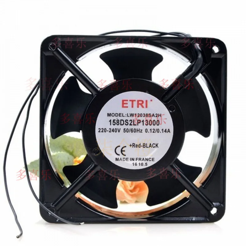 

ZMZM 1 PCS for ETRI Fan LW12038SA2H 158DS2LP13000 AC220V 12038 12CM cooling fan 2 wire