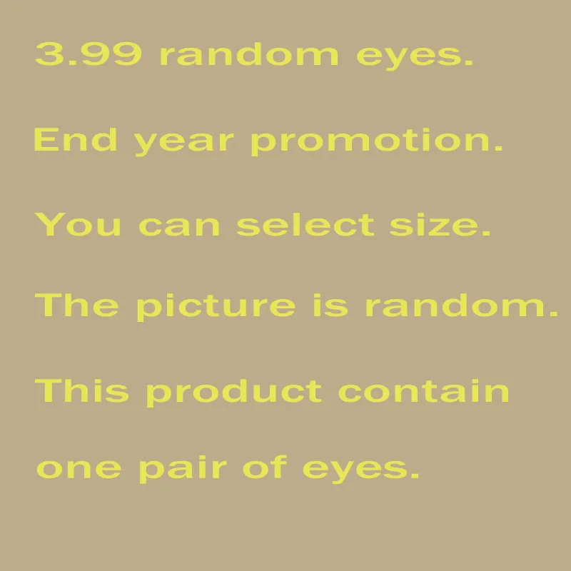 3.99 random eyes bjd doll eyes for 1/8 1/6 1/4 1/3 BJD doll eyes end year promotion doll accessories