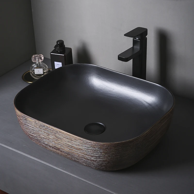 

Red China Procelain wash basin sink ceramic art sinks Countertop wash basin ceramic bathroom sinks dining room wash basin