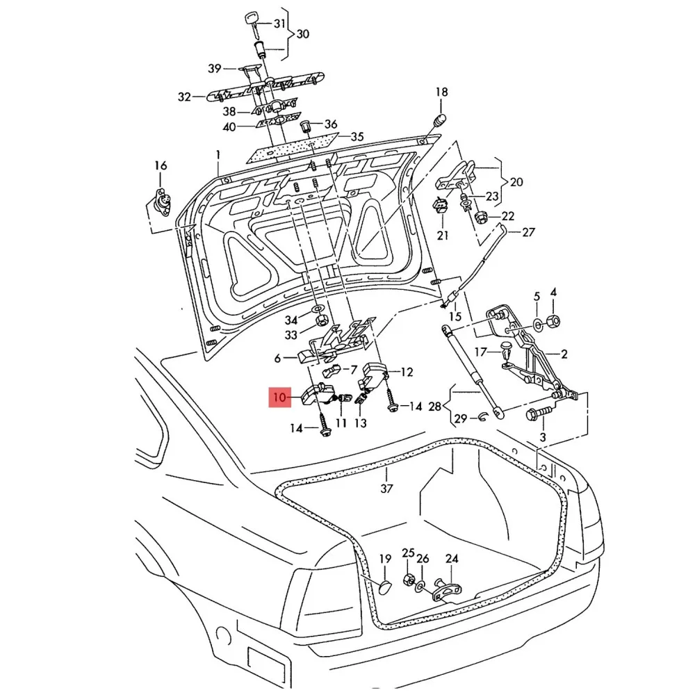 Rear Trunk Lock Actuator Servo Motor 3B0959781 For VW Jetta Golf MK4 Beetle Polo Passat B5 Audi A6 S6 RS6 3B0959781C 3B5827061B