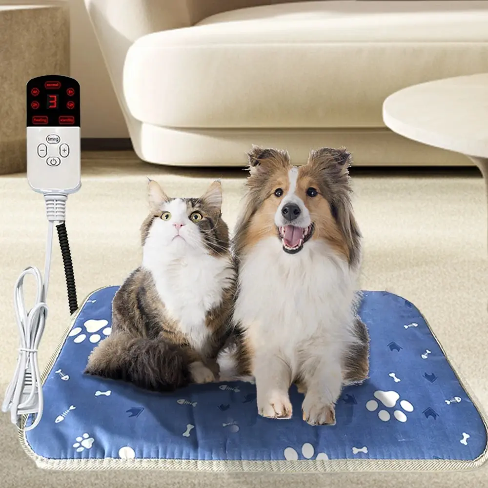 Waterproof Pet Electric Heated Blanket with Adjustable Thermostat Essential for Spring and Winter Keep Your Pet Warm Cozy and Dr