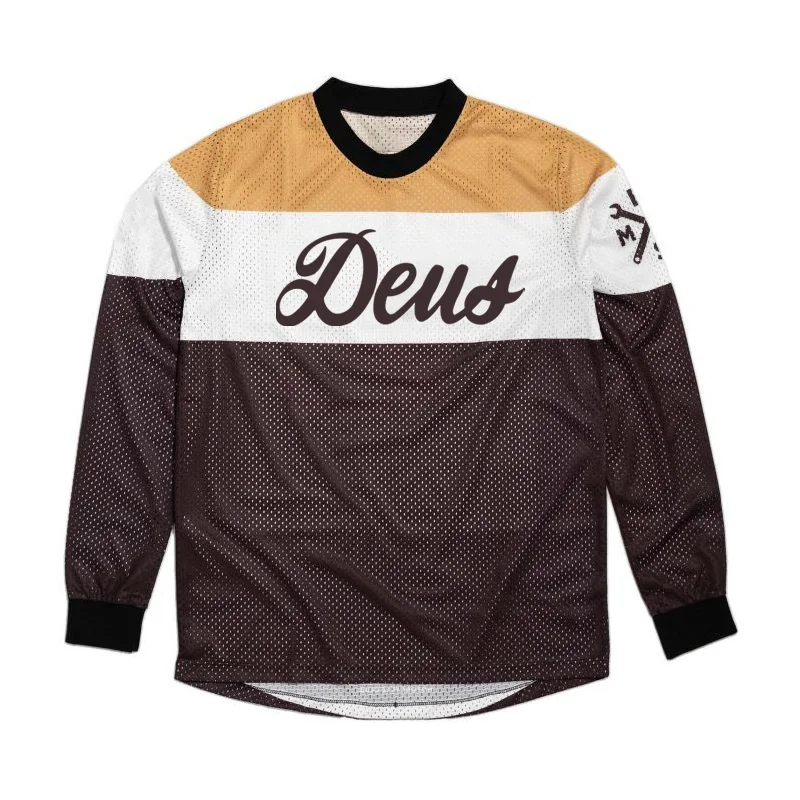 Men Women Retro Quick drying Long Sleeve Motorcycle Downhill Jersey Motocross T-shirt DEUS EX MACHINA Riding Bicycle Clothing DH