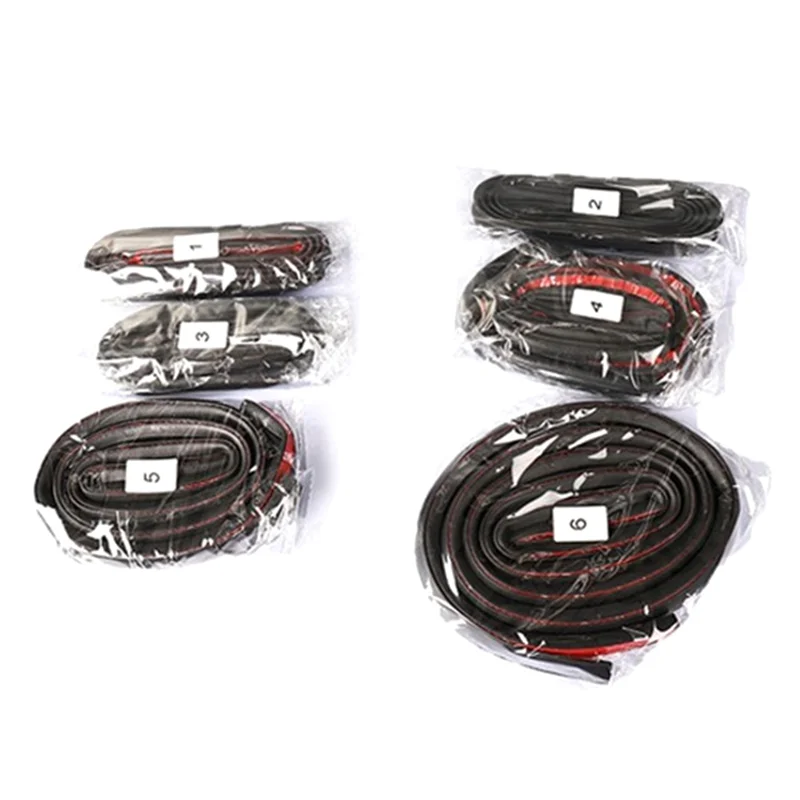 

【Падение цены! !】6 шт. резиновые уплотнительные ленты для автоматической двери, комплект звукоизоляционных шумоподавителей для Tesla Model S