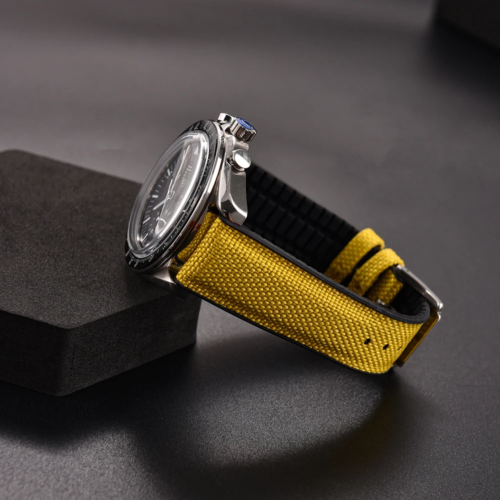 قماش سيليكون حزام 18 مللي متر 19 مللي متر 20 مللي متر 21 مللي متر 22 مللي متر مطاط مقاوم للمياه الإفراج السريع حزام (استيك) ساعة العالمي الرياضة Sailcloth Wacth حزام