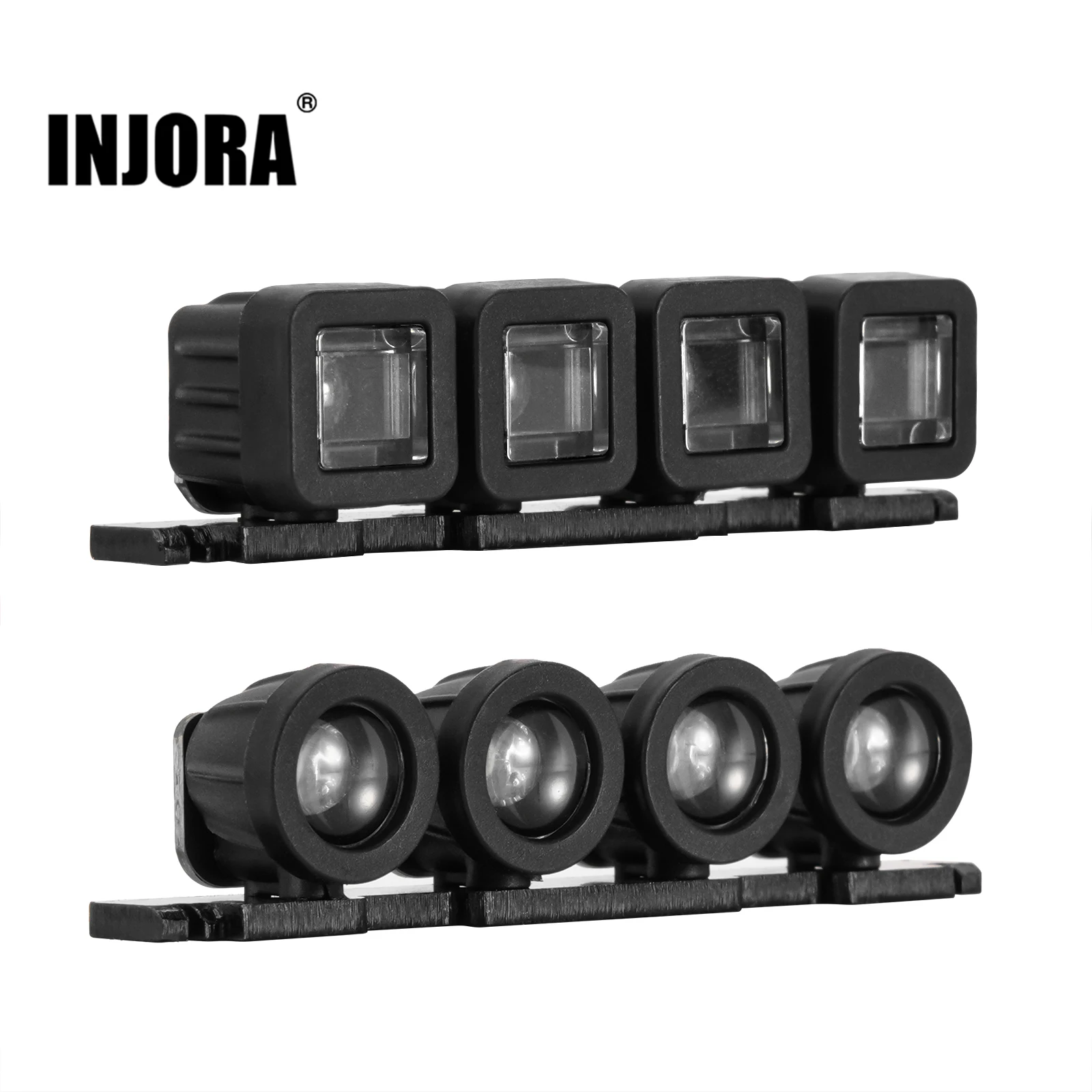 INJORA Roof Light LED Spotlights Headlight for TRX4M Bronco Upgrade Part 1/18 RC Crawler Accessory