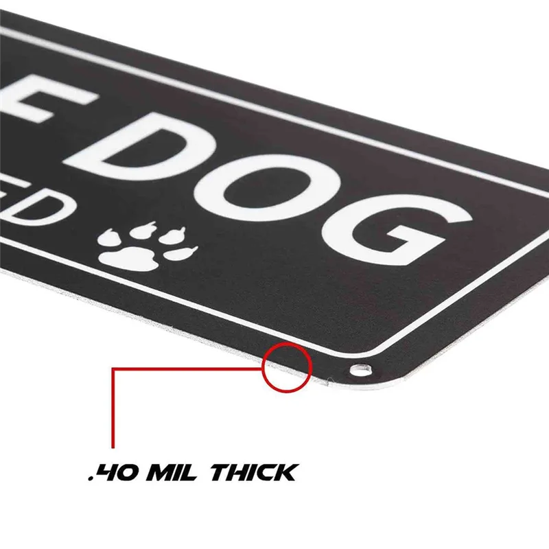 Aluminum Signs2 Pack Beware of Dog Sign, 12X3 Inch Rust Free .040 Aluminum Metal Sign, Reflective, Fade , UV Protected