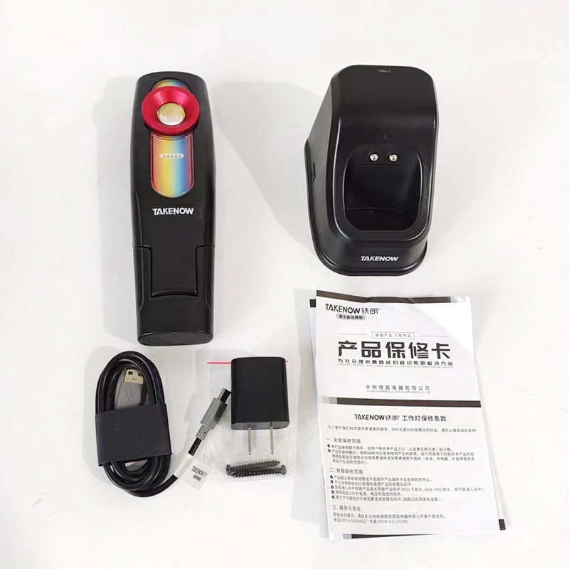 TAKENOW LED 손전등 충전식 자동차 페인트 마감 작업등, 베이스 600 LM 자동차 페인트 마감 램프, 자동차 디테일링 수리