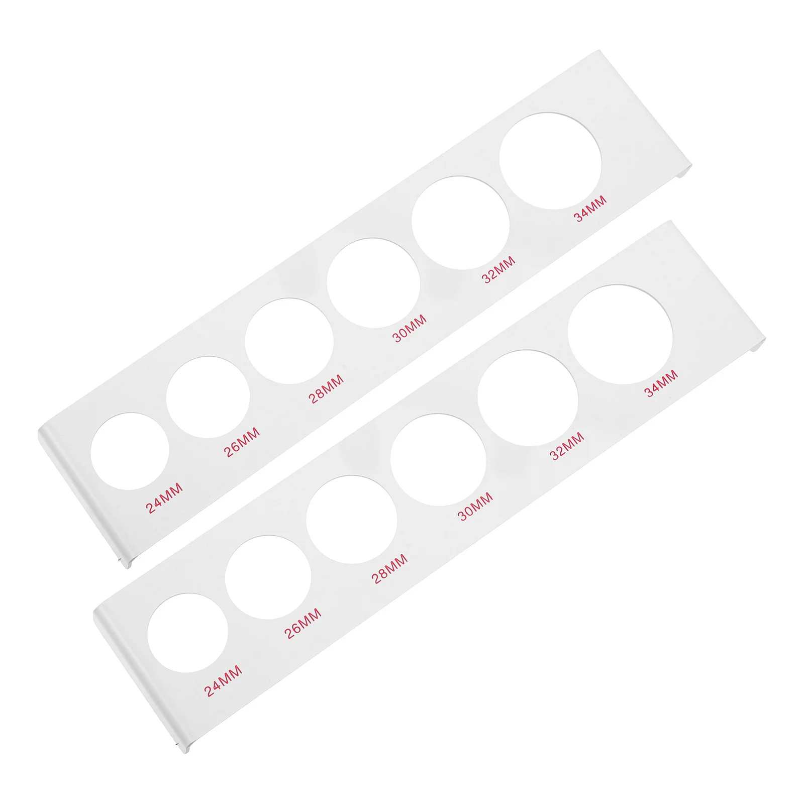 

2Pcs Plastic Fruit Diameter Measuring Gauge Rings 24 26 28 30 32 34Mm Cherry Caliper Fruit Size Measurement Multipurpose Ruler